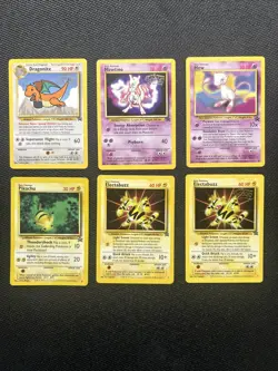 6 Black Star Promo Lot -WOTC Vintage Pokemon Pikachu Mewtwo Mew Dragonite NM - Image 1