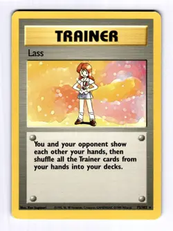 Lass Base Set #075 (1998) Rare MP Pokemon - Image 1