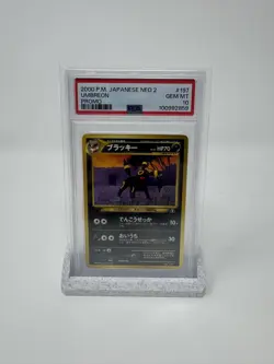 Umbreon #197 PSA 10 GEM MINT Pokemon Card Vintage Japanese Neo 2 Set Non-Holo - Image 1
