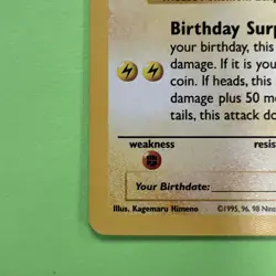 Birthday Pikachu 24 Holo Black Star Celebrations Promo Pokemon Card NM - Mint - Image 4