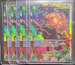 One Piece PRB02 Roronoa Zoro English Playset OP06-118 SEC 4x Card Set Vol.2 Best - Image 1