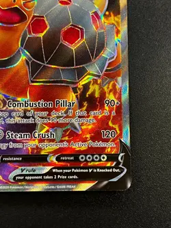 Torkoal V 188/202 - Sword & Shield Base Full Art Ultra Rare Pokemon TCG Card NM - Image 3
