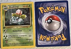 POKEMON Card GERMAN BASE SET 1st Edition "BISAKNOSP" 30/102 Uncommon Hi Grade NM - Image 1