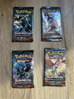 BURNING SHADOWS Pokemon Card Sun & Moon Pack Art Set Unsearched Unweighed - Image 1