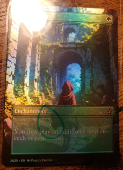 Exploration FOIL (MISPRINT) Proxy Playtest Card with Custom Fantasy Anime Girl - Image 2