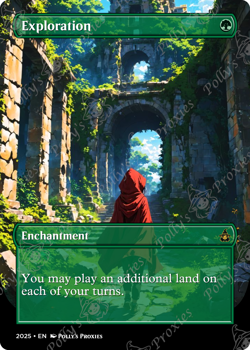 Exploration FOIL (MISPRINT) Proxy Playtest Card with Custom Fantasy Anime Girl - Image 4