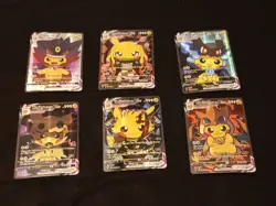 6 Pikachu Pokemon Card Holo GX VSTAR VMAX GX EX Cosplay Art/ 1 Van Gogh - Image 1