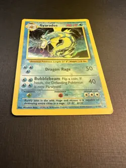 Gyarados 6/102 Holo Rare Base Set WOTC Pokemon Card HP - Image 2
