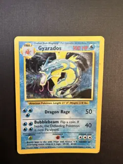 Gyarados 6/102 Holo Rare Base Set WOTC Pokemon Card HP - Image 3
