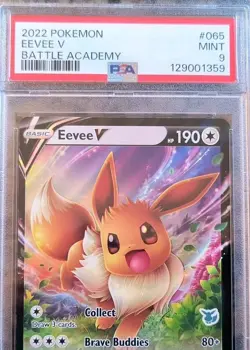 ✨Eevee V Battle Academy Pokemon Card PSA 9 MINT Black Star Promo #SWSH065 (2022) - Image 2