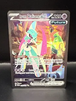 Pokemon TCG Iron Valiant EX Paradox Rift 249/182 Holo Special Illustration Rare - Image 1
