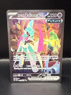 Pokemon TCG Iron Valiant EX Paradox Rift 249/182 Holo Special Illustration Rare - Image 2