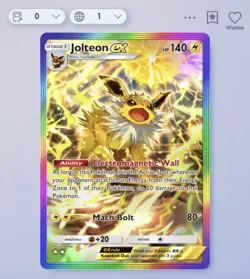 Pokemon Jolteon ex - Rainbow Rare - 2 Star - ENG - Pokemon TCG Pocket - Image 1