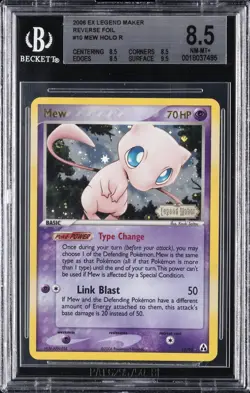 2006 POKEMON EX LEGEND MAKER REVERSE FOIL - HOLO #10 MEW BGS 8.5 - Image 1