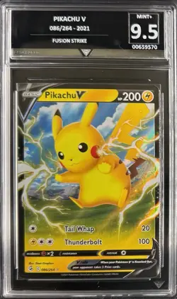 2021 Pokemon Fusion Strike Pikachu V #086 GG9.5 MINT+ - Image 1