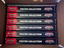 Pokemon Prismatic Evolutions Poster Collection Sealed Full Display Case Lot Of 6 - Image 1