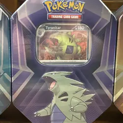 Pokemon TCG Triple Whammy Tins Complete Set New Sealed Darkrai Tyranitar Slaking - Image 3