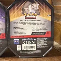 Pokemon TCG Triple Whammy Tins Complete Set New Sealed Darkrai Tyranitar Slaking - Image 5
