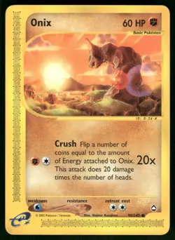 Onix 098/147 Common Normal NM Pokemon Aquapolis - Image 1