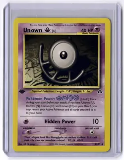 Unown [U] 51/75 Uncommon 1st Edition NM Pokemon Neo Discovery - Image 1