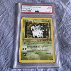 Pokemon 1999 Nidoran Jungle 57/64 1st Edition PSA 9 Mint - Image 1