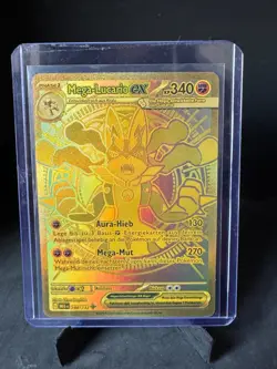 Pokemon Karte Mega-Lucario Ex 188/132 Mega Entwicklung Deutsch Secret Rare NM - Image 1
