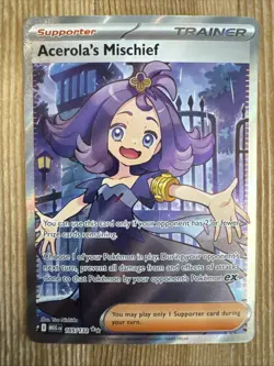 Pokemon TCG - Acerola's Mischief 165/132 Mega Evolution Pokemon Full Art Trainer - Image 1