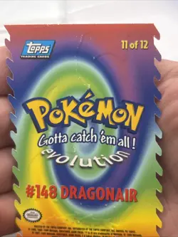 Dragonair # 148 Pokemon Evolution 1999 TCG Topps Die Cut Embossed 11 of 12 Rare - Image 4