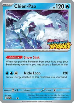 Pokemon Chien-Pao (152/227) Scarlet & Violet Black Star Promos LP HOLO - Image 1