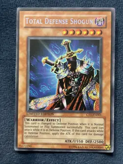 Yugioh Total Defense Shogun CT1-EN001 Secret Rare Holo SET BREAK VINTAGE - Image 1