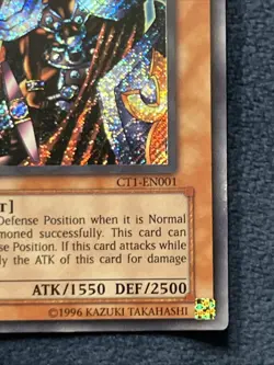 Yugioh Total Defense Shogun CT1-EN001 Secret Rare Holo SET BREAK VINTAGE - Image 4