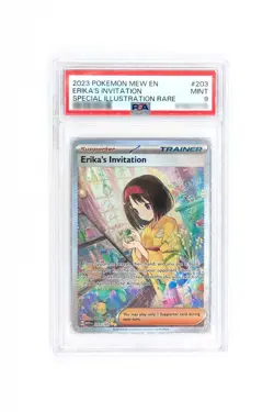 2023 Pokemon card Erika's Invitation 203/165 MEW EN English PSA 9 - Image 1
