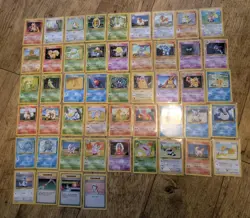 49 Pokemon Vintage Base Set Rare Non Holo 1998 Cards Common - Image 1