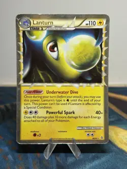 Lanturn Prime 86/95 Unleashed Holo Card Ultra Rare 2010 HGSS Pokemon - Image 1
