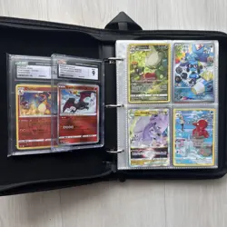 Pokemon Binder Collection Of 120+ Vintage And Modern Cards & 2 Charizard Slabs - Image 1