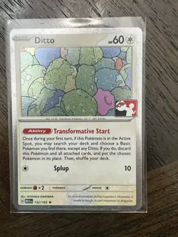 Ditto Pokemon Prize Pack Series 6 Promo Pokemon Card NM/LP Play Stamp Mew 151 - Image 1