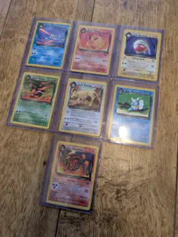 9 Pokemon Dark Fossil Cards Bundle Non Holo Vintage Charmeleon - Image 1