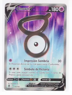 ~ESP~ SPANISH Unown V Silver Tempest 176 Pokemon Card (Z1) - Image 1