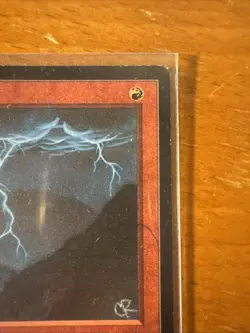 MTG Artist Signed Christopher Rush FBB Korean Lightning Bolt 4th Edition Mint - Image 4