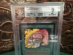 Llanowar Elves - Beta - MTG - BGS 9 Quad+ - Image 2