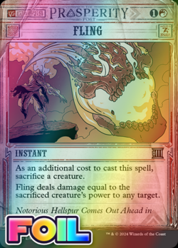 x1 Fling OTP Breaking News MTG 24 FOIL UNCOMMON M/NM 1x - Image 1