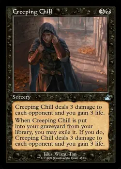 Hero Deal, English - 1 x MTG Creeping Chill - Retro Frame Ravnica Remastered - Image 1