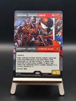 Carnage, Crimson Chaos (Borderless) - #227 - Rare - Marvel' Spider-Man - SPM - Image 1