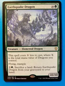 MTG 1x Earthquake Dragon 228 Battle for Baldur's Gate Magic the Gathering x1 NM - Image 1