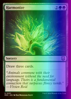 MTG Magic the Gathering Harmonize (231r/782) Modern Horizons 3 Commander LP FOIL - Image 1