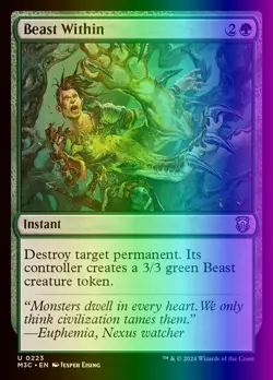 MTG Beast Within (223r/782) Modern Horizons 3 Commander LP FOIL - Image 1