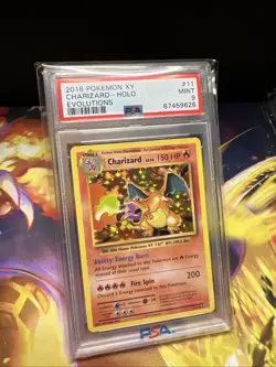 2016 POKEMON XY EVOLUTIONS #11 CHARIZARD-HOLO PSA 9 MINT - Image 1