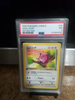 1999 Pokemon Jungle Jigglypuff 1st Edition Psa 7 - Image 1