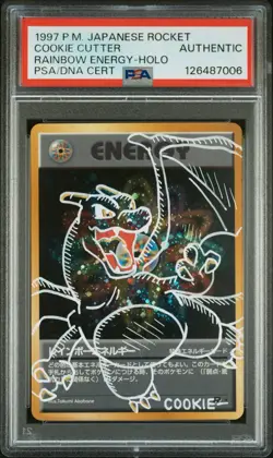 Charizard Signed Sketch PSA Authentic Pokemon Auto Cookie Cutter Rainbow Energy - Image 1