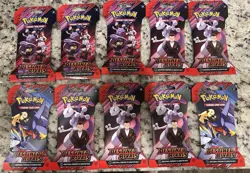 Pokemon TCG: Destined Rivals Sleeved Booster Packs. 10 random art packs. - Image 1